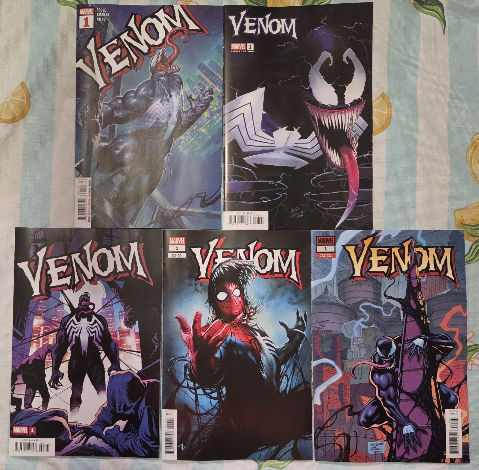 Venom #1 Set of 5 Variant Complete ~ 2026 NM Venom #1 Set of 5 Variant Complete ~ 2026 NM