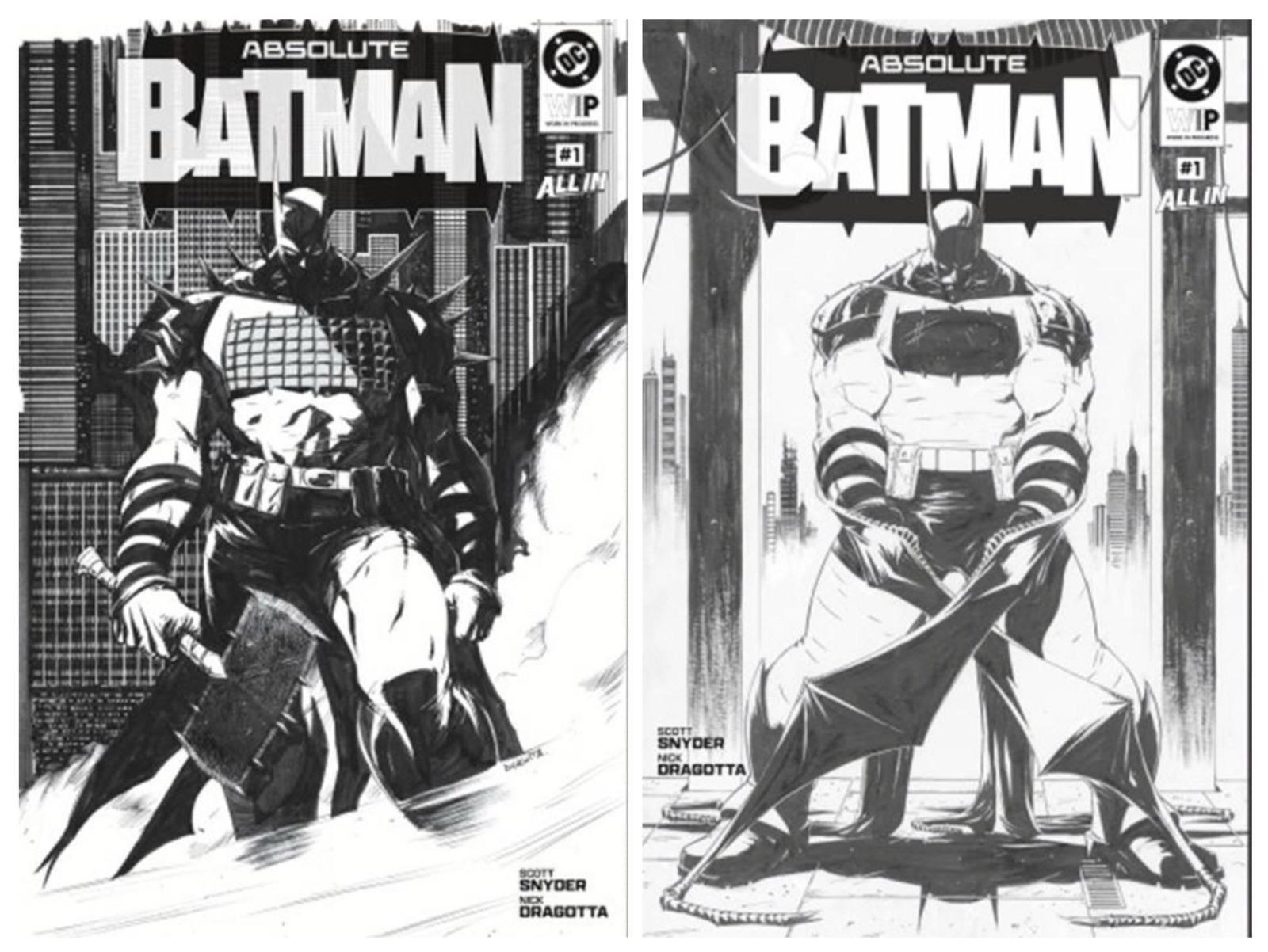 DC WIP ABSOLUTE BATMAN #1 2nd Printing Cover A & B Set Lot Presale 12/2/26