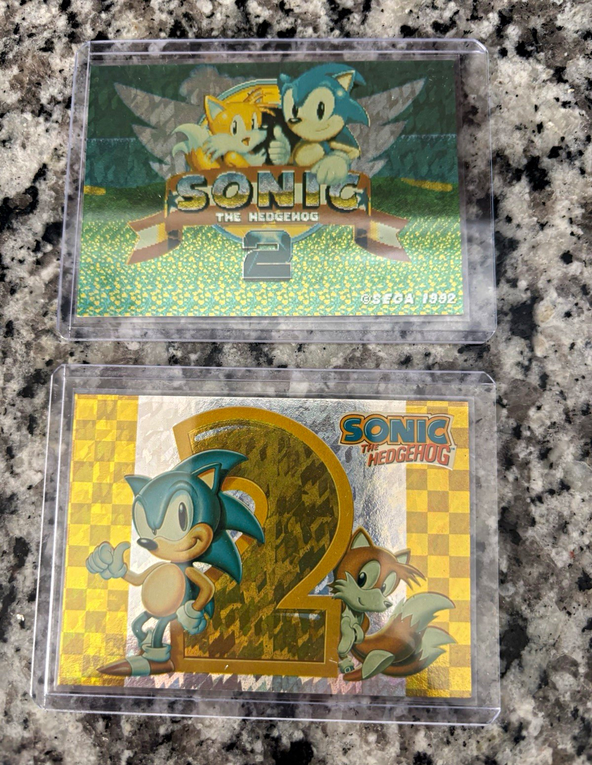 Topps Sonic the Hedgehog 2 1993 2-Card Lot Sonic Tails 4/6 5/6