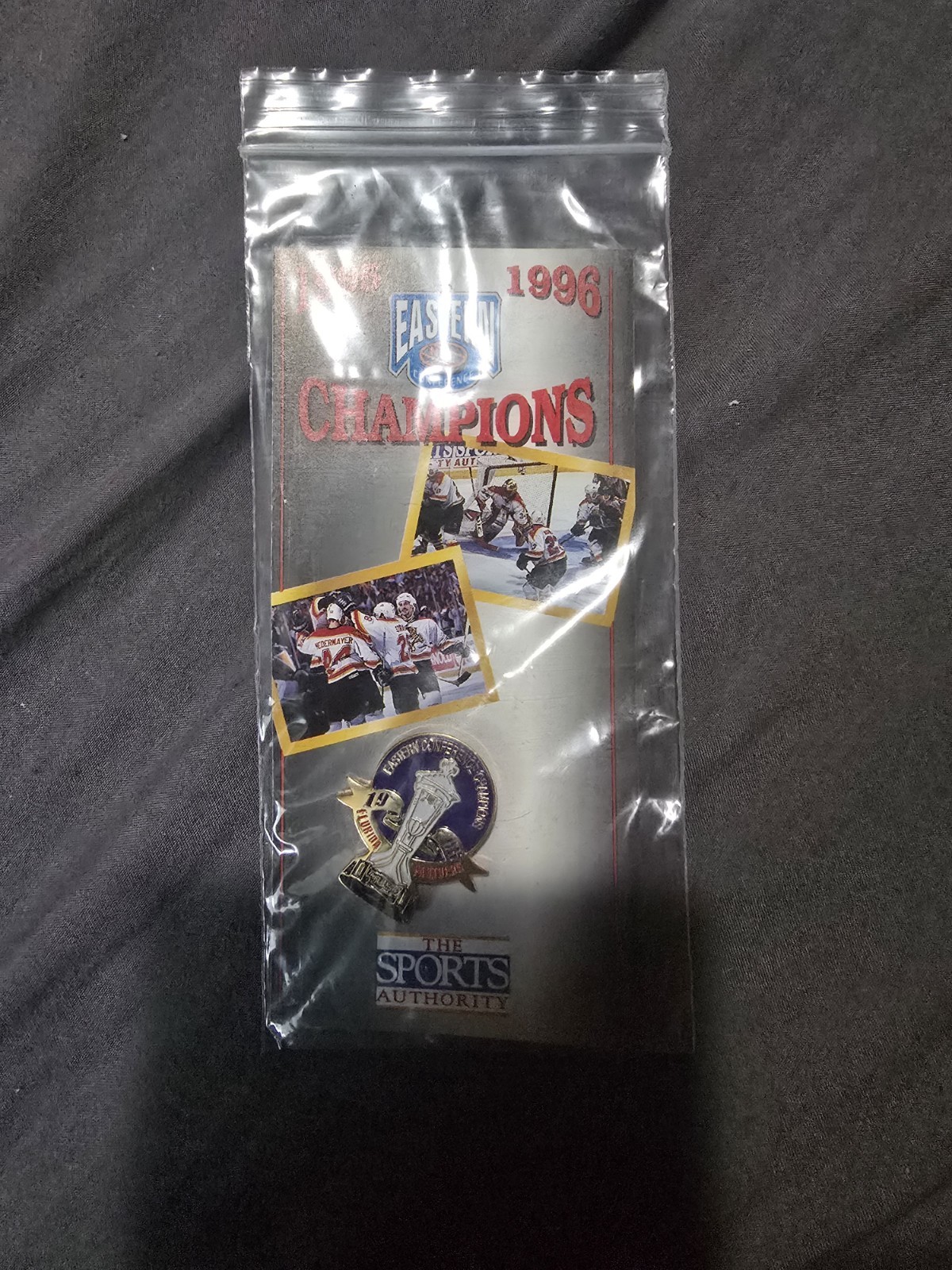 1995-96 Florida Panthers Giveaway Lapel Pin Eastern Conference Champs 3-15-97