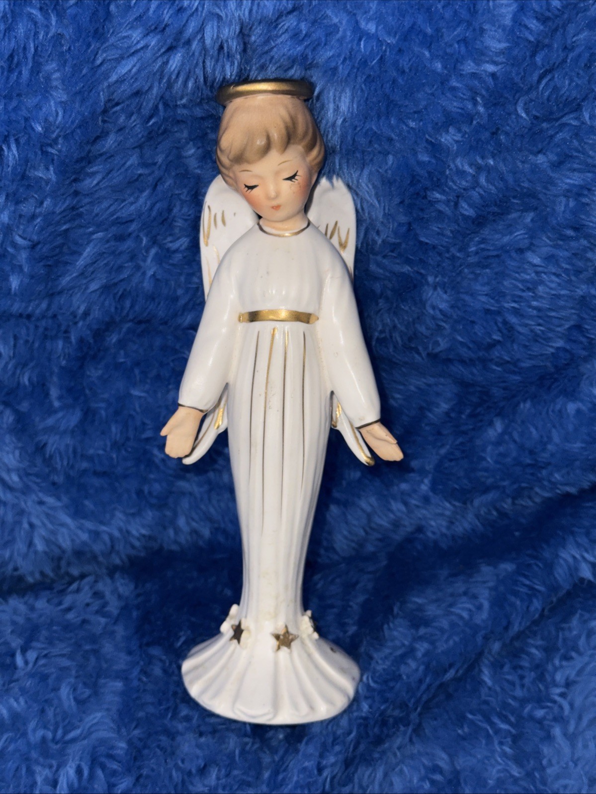 Vintage 60s C5408 Japan Angel with Gold Stars Figurine Vintage 60s C5408 Japan Angel with Gold Stars Figurine