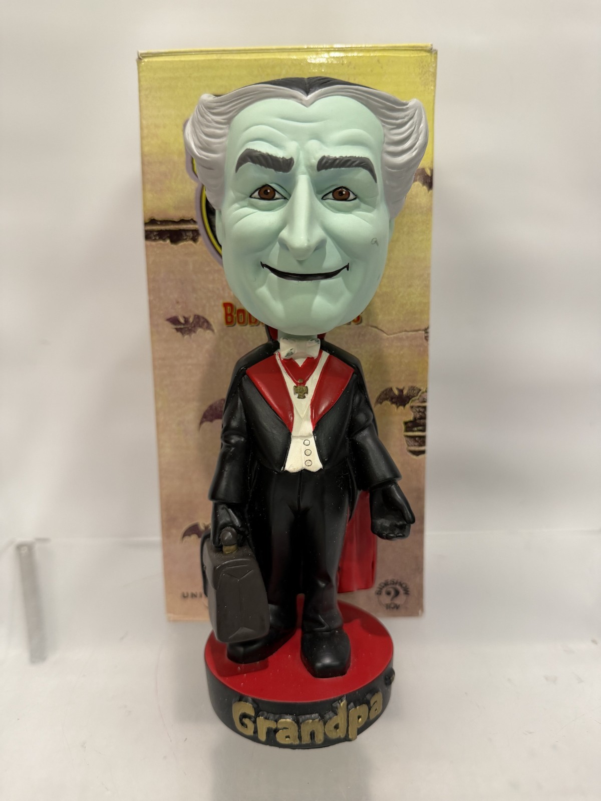 Vintage 1999 Sideshow Toy Bobble Heads Munsters Grandpa Universal Studios in Box