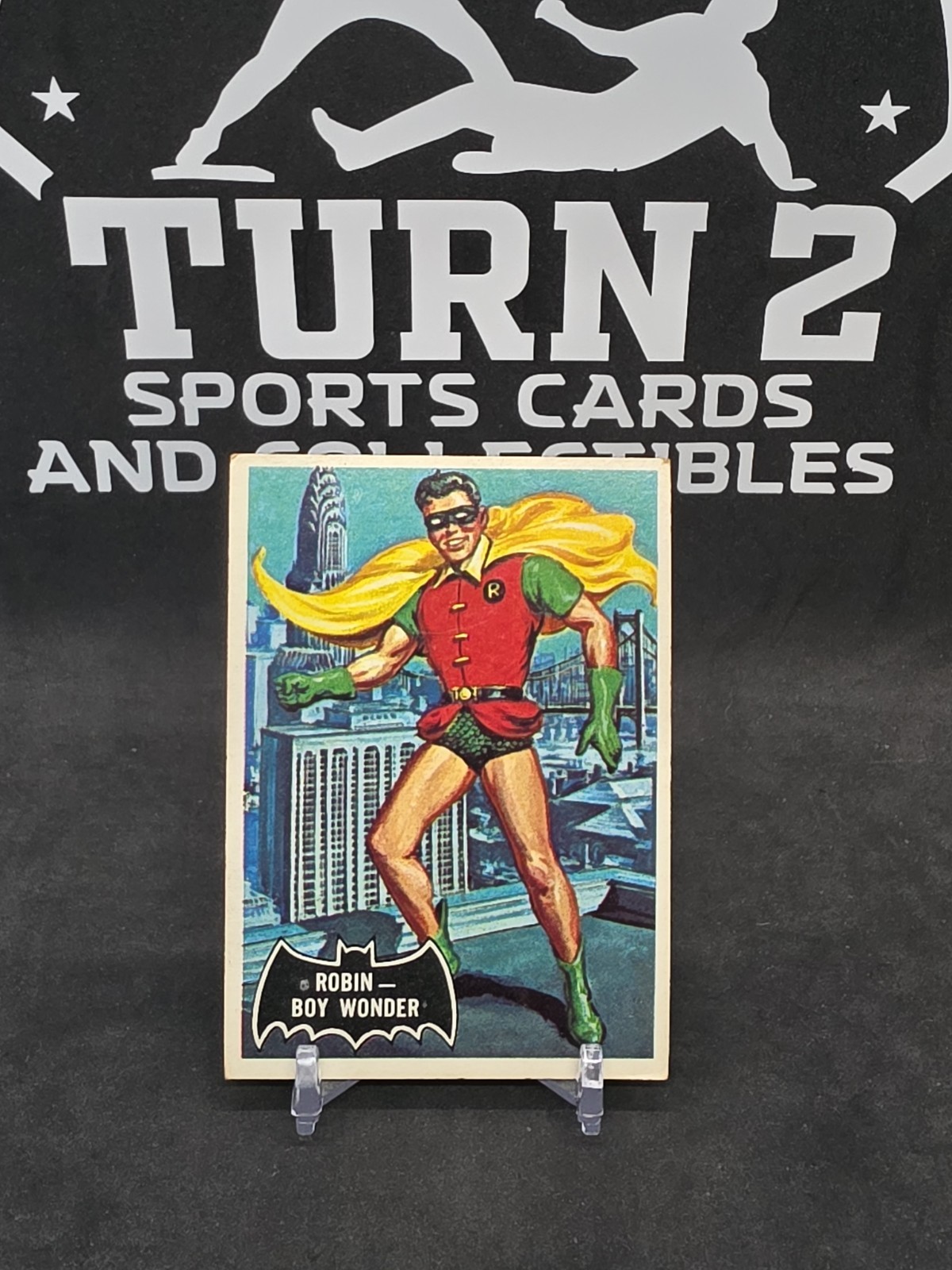 Robin-Boy Wonder - 1966 Topps Batman Black Bat #2 Very Nice Condition