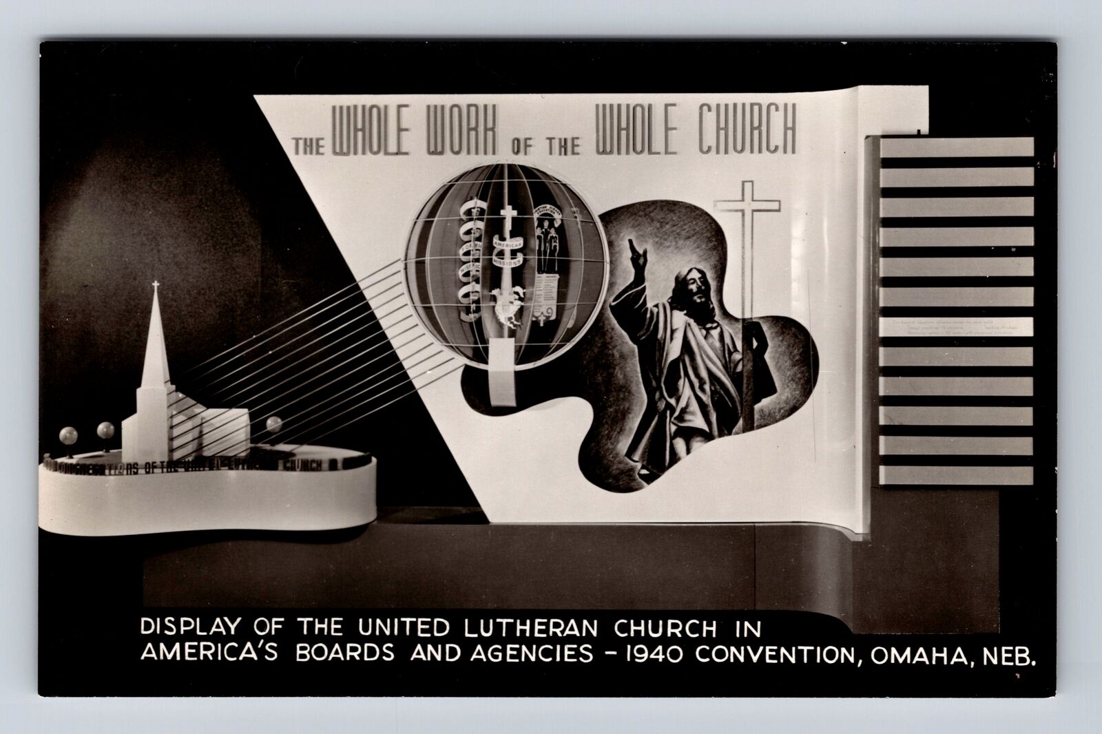 Omaha NE-Nebraska, Display Of The United Lutheran Church, Vintage Postcard