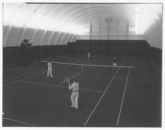 Photo:Glen Cove Long Island NY Arthur M Loew 1953 Tennis Court Interior
