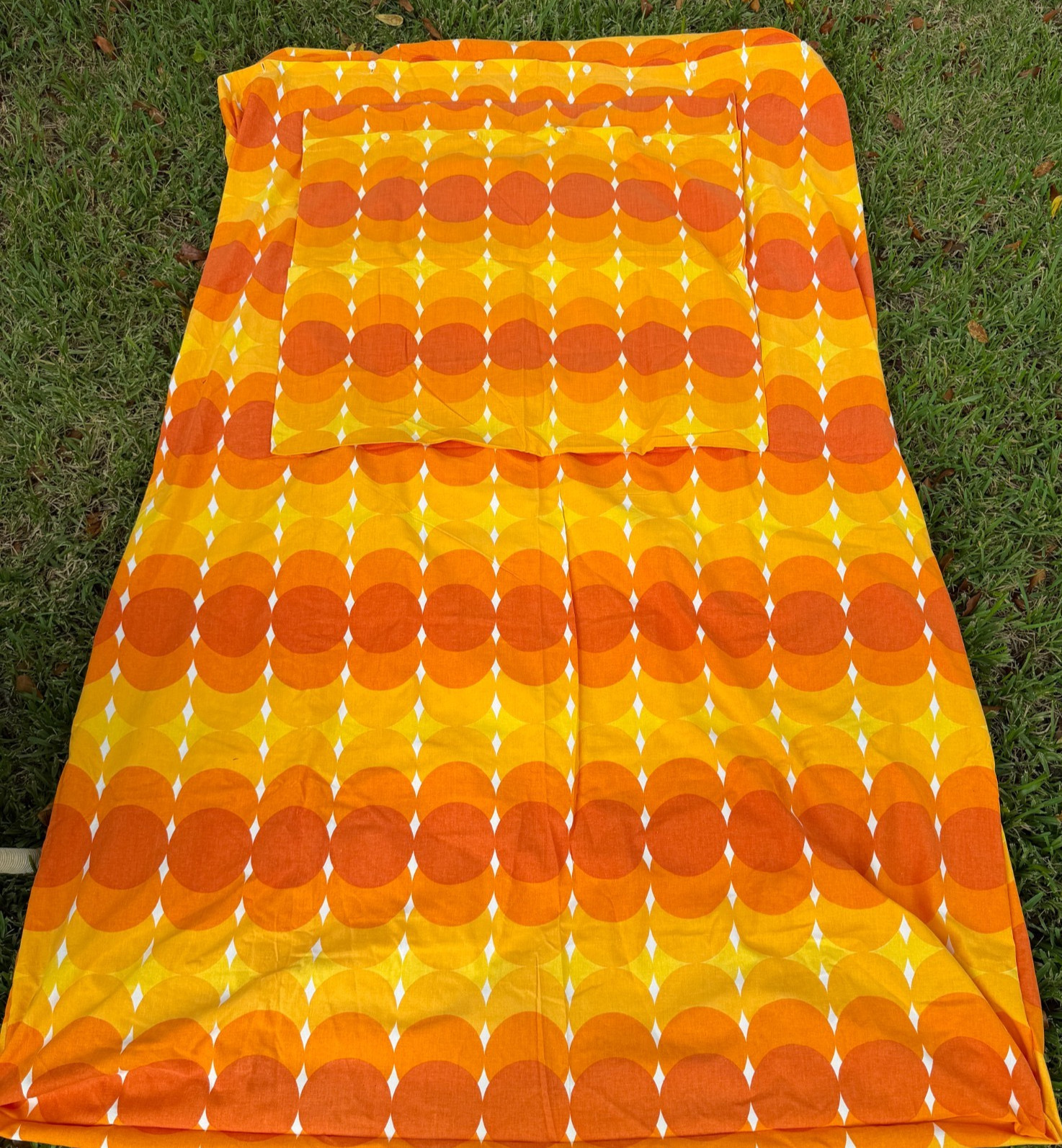 Vintage 1970s Op Art Circular Pattern Sheet Duvet Sets MCM Germany 2 Sets RARE