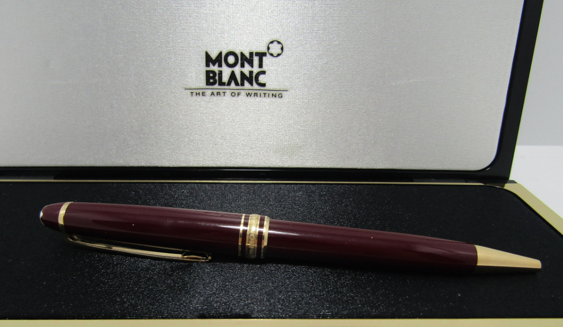 SALE Montblanc 164 Meisterstuck Red Burgundy Gold Ballpoint Pen Luxury Gift NIB