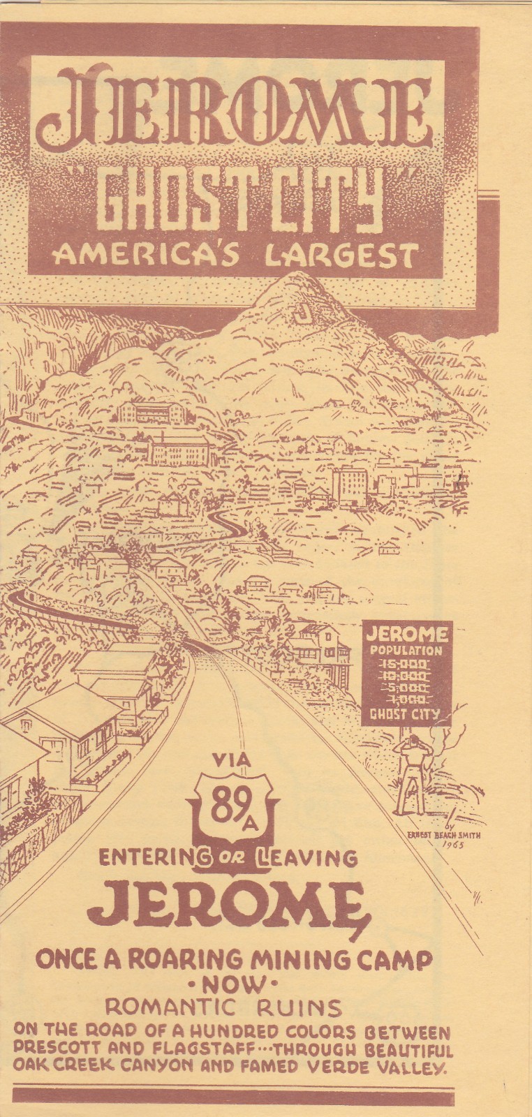 1950\'s Jerome Arizona Ghost City Promotional Brochure