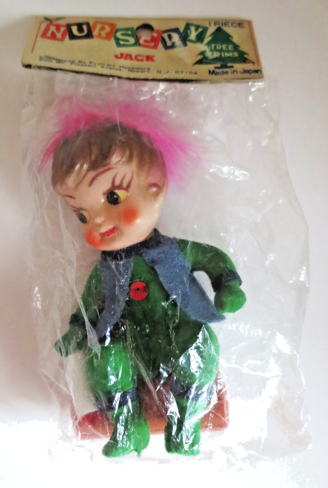 VINTAGE NURSERY RHYME JACK ORNAMENT TREE TRIMS NOS IN UNOPENED PACKAGE 5\