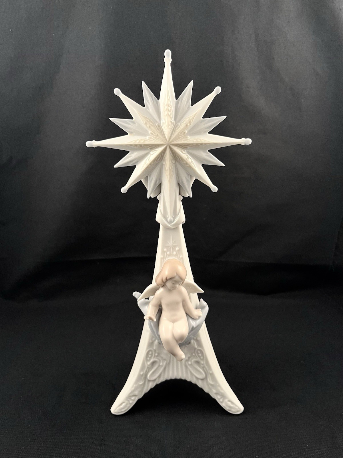 LLADRO 6586 Angelic Light Candle Holder ~ Excellent LLADRO 6586 Angelic Light Candle Holder ~ Excellent