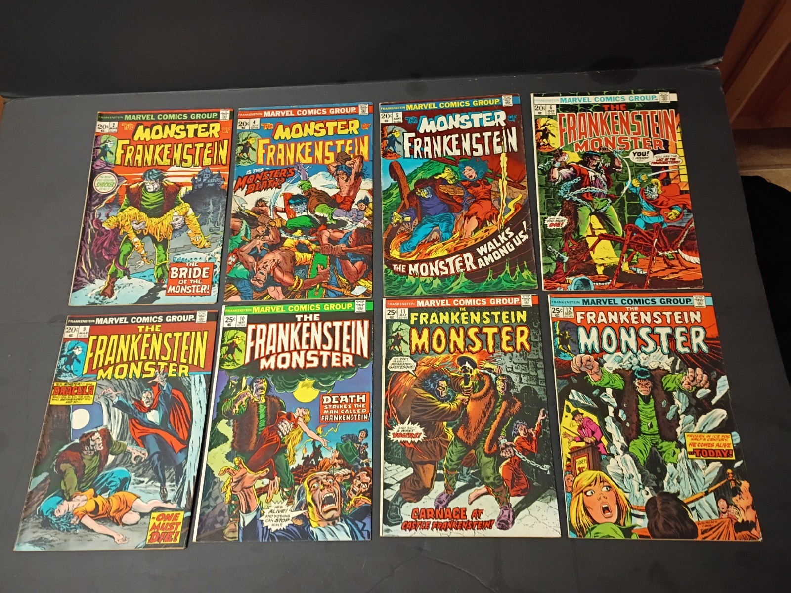 THE  FRANKENSTEIN MONSTER# 2, 4, 5, 6, 9, 10, 11, 12. Halloween Special  Marvel 