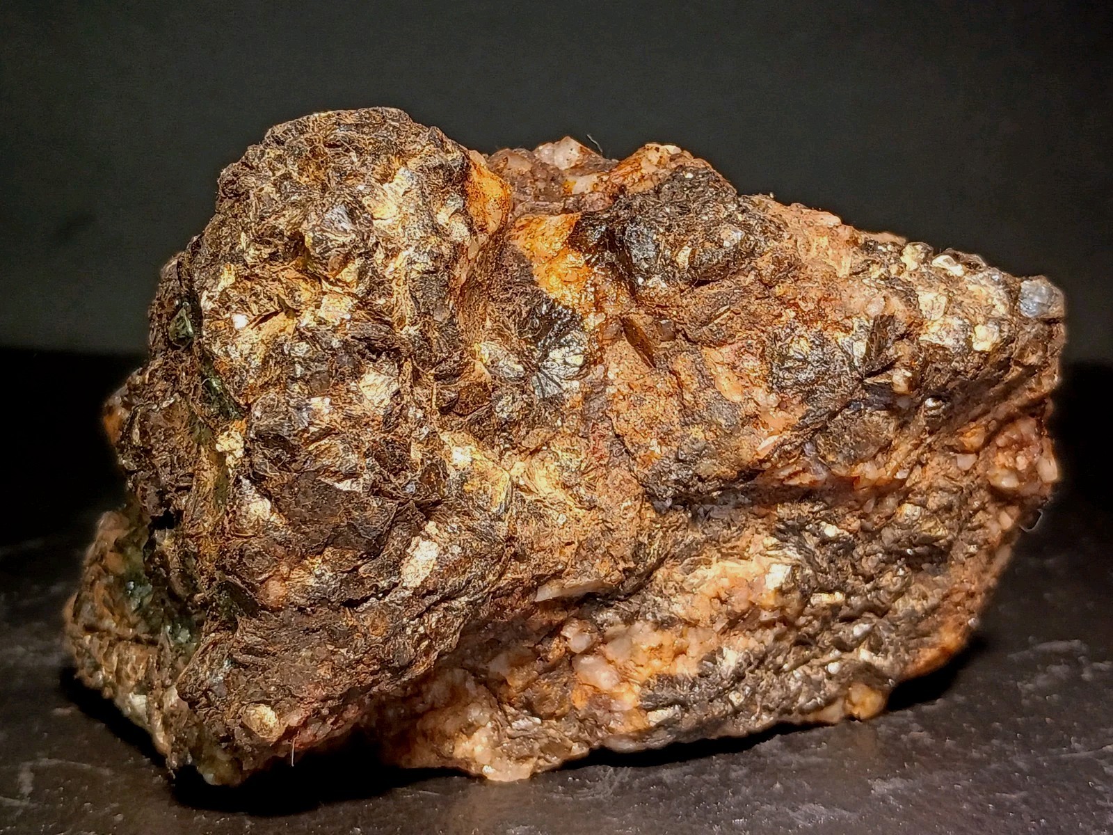 2lbs 6.9oz Wolframite & Zinnwaldite in Topaz Greisen • Koch Shaft MO • Cox Coll.