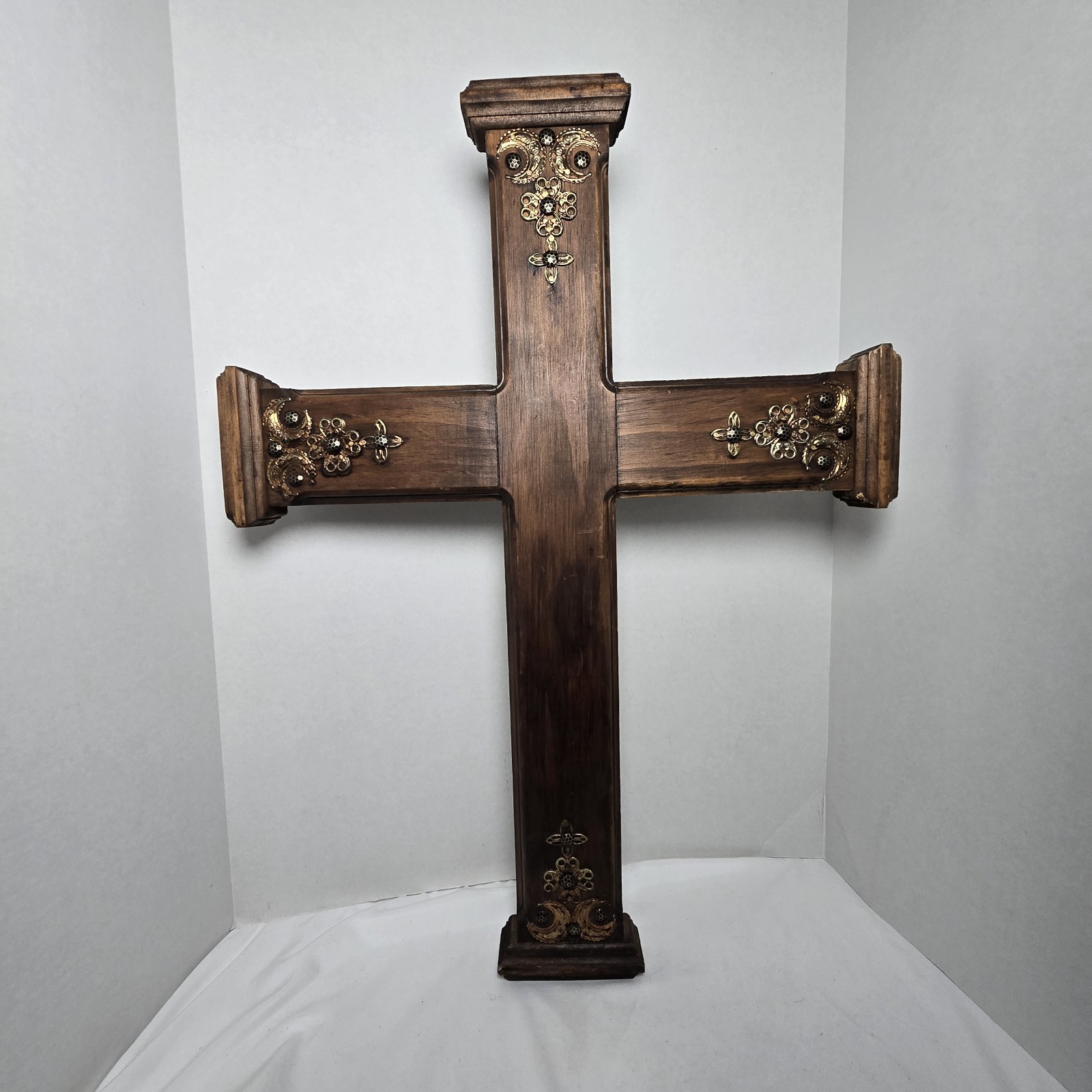 Large Embellished Wooden Wall Cross 28\