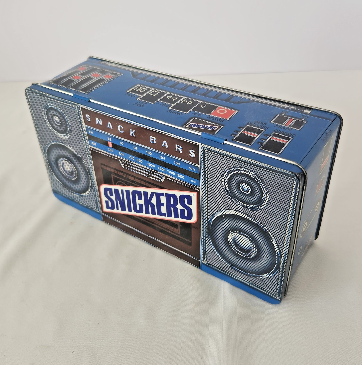 Vintage Snickers Snack Bar Empty Tin 1989 Edition Vintage Snickers Snack Bar Empty Tin 1989 Edition