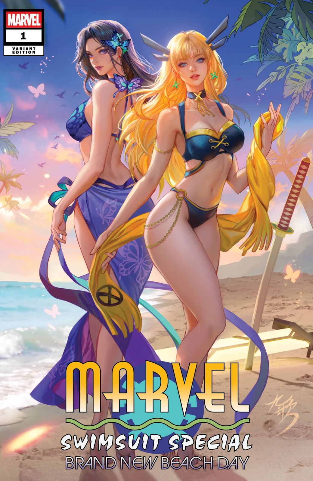 Marvel Swimsuit Special Brand New Beach Day #1 Trade Exclusive Fan Yang LTD 3000