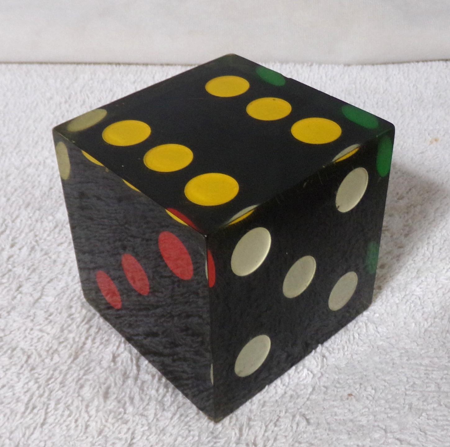 Solid Lucite Acrylic Art Deco Cube Dice Die Paperweight