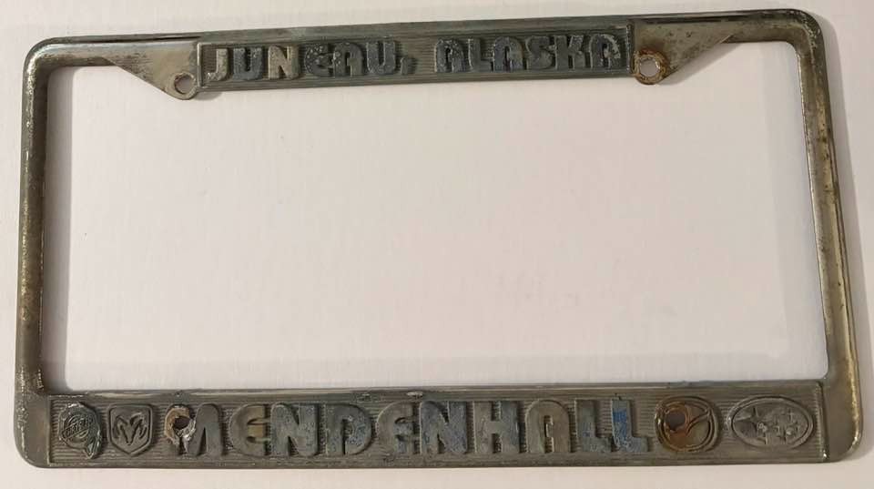 Mendenall Subaru Dodge Dealership Booster License Plate Frame Juneau Alaska