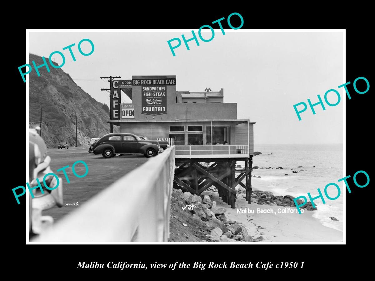 Malibu California The Big Rock Beach Cafe c1950 2 Old Large Historic Photo Malibu California The Big Rock Beach Cafe c1950 2 Old Large Historic Photo
