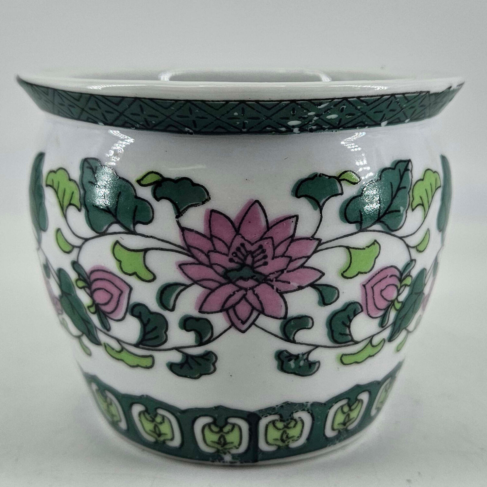 Vintage Ornate small Floral ceramic Planter pot