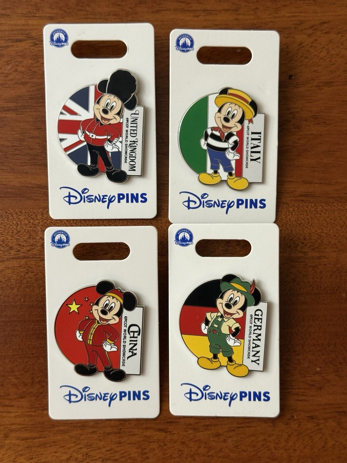 Disney Parks Trading Pins Epcot World Showcase Mickey China Italy Lot Of 4