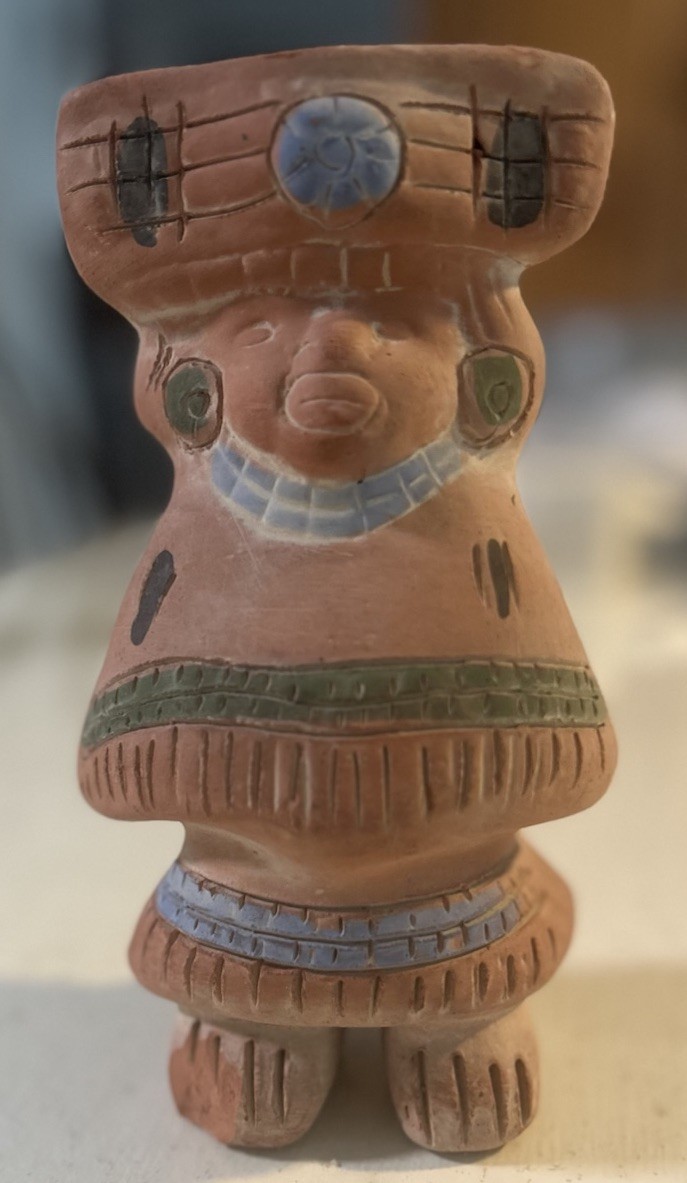 Mexican Art Sculpture Pre-Columbian Inspiration Female Toltec Terracotta Figure