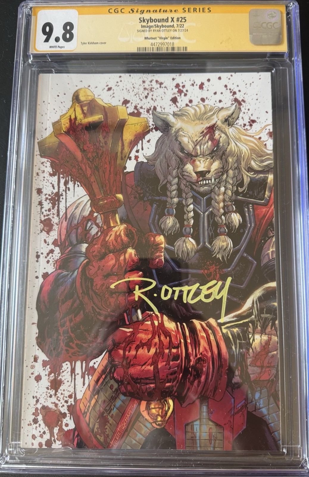 Battle Beast Skybound X #25 Whatnot virgin INVINCIBLE CGC 9.8 Signed Ryan Ottley Battle Beast Skybound X #25 Whatnot virgin INVINCIBLE CGC 9.8 Signed Ryan Ottley