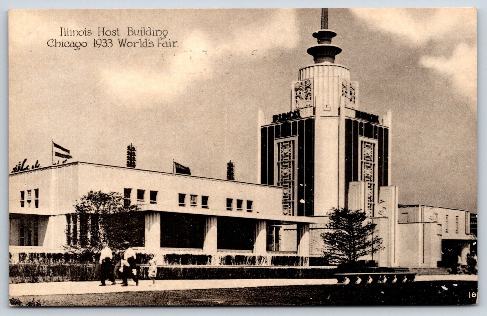 Postcard Illinois Host Building, Chicago 1933 World's Fair Illinois Unposted