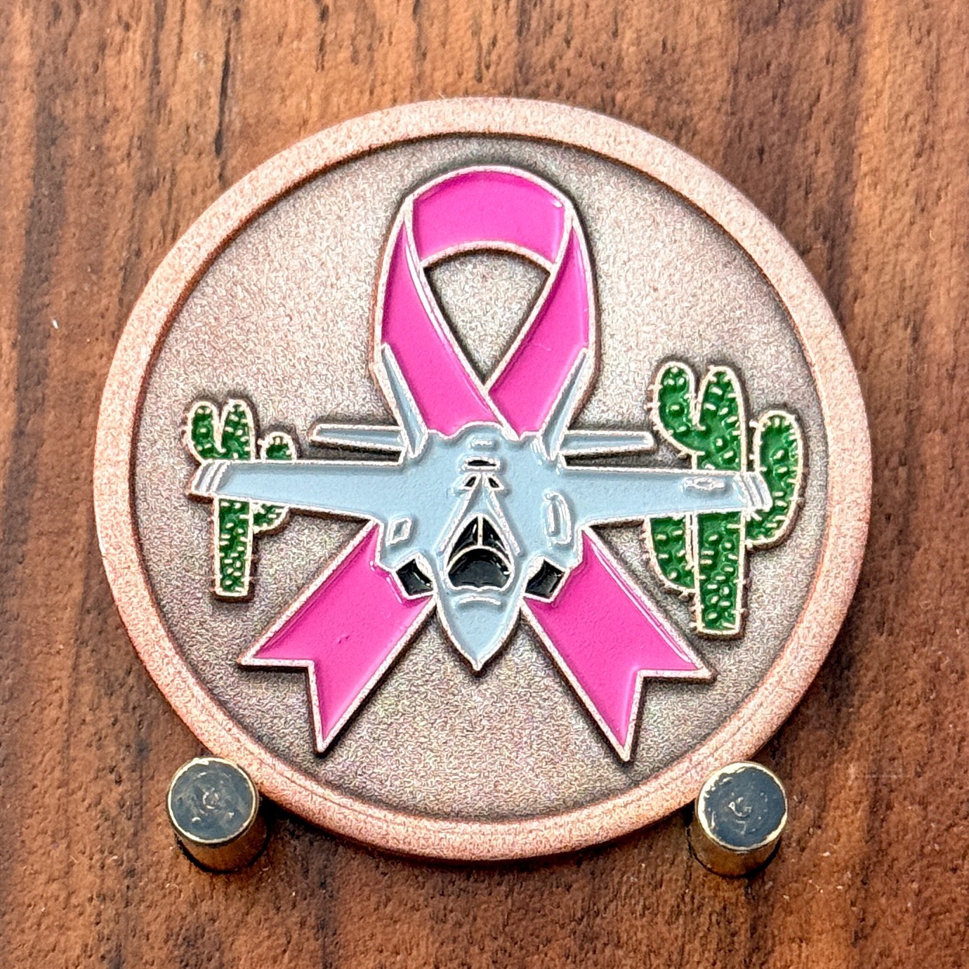 Luke AFB Breast Cancer 5K Pink Ribbon Fighter Jet Challenge Coin  W#26