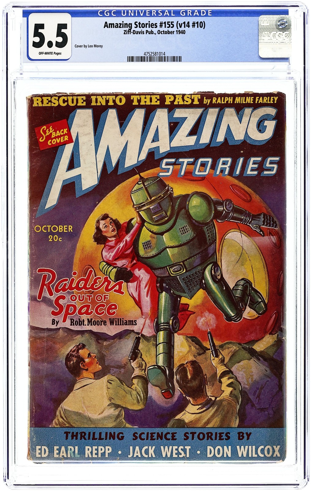 Amazing Stories Pulp Vol. 14 #10 CGC 5.5 1940 4752581014