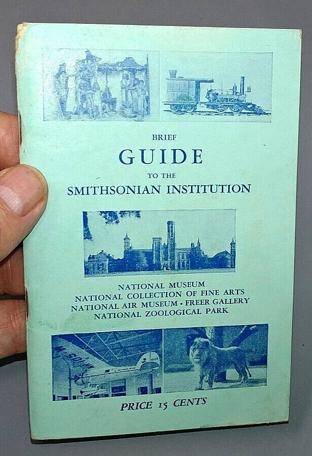 Vintage Brief Guide to the Smithsonian Institution 7th Edition Booklet Map DC