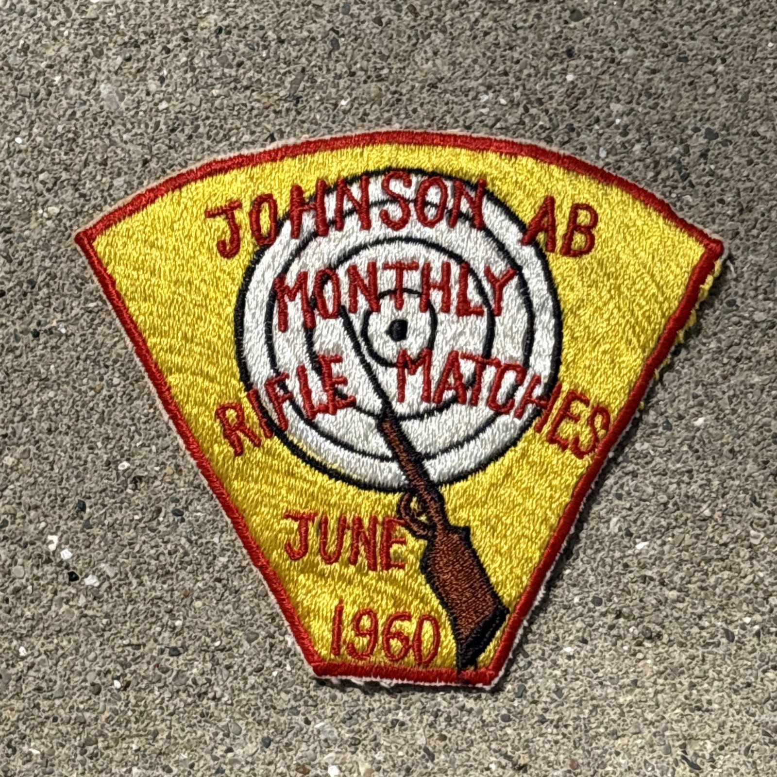 RARE Patch Johnson Air Base Japan June 1960 Monthly Rifle Matches Air Force