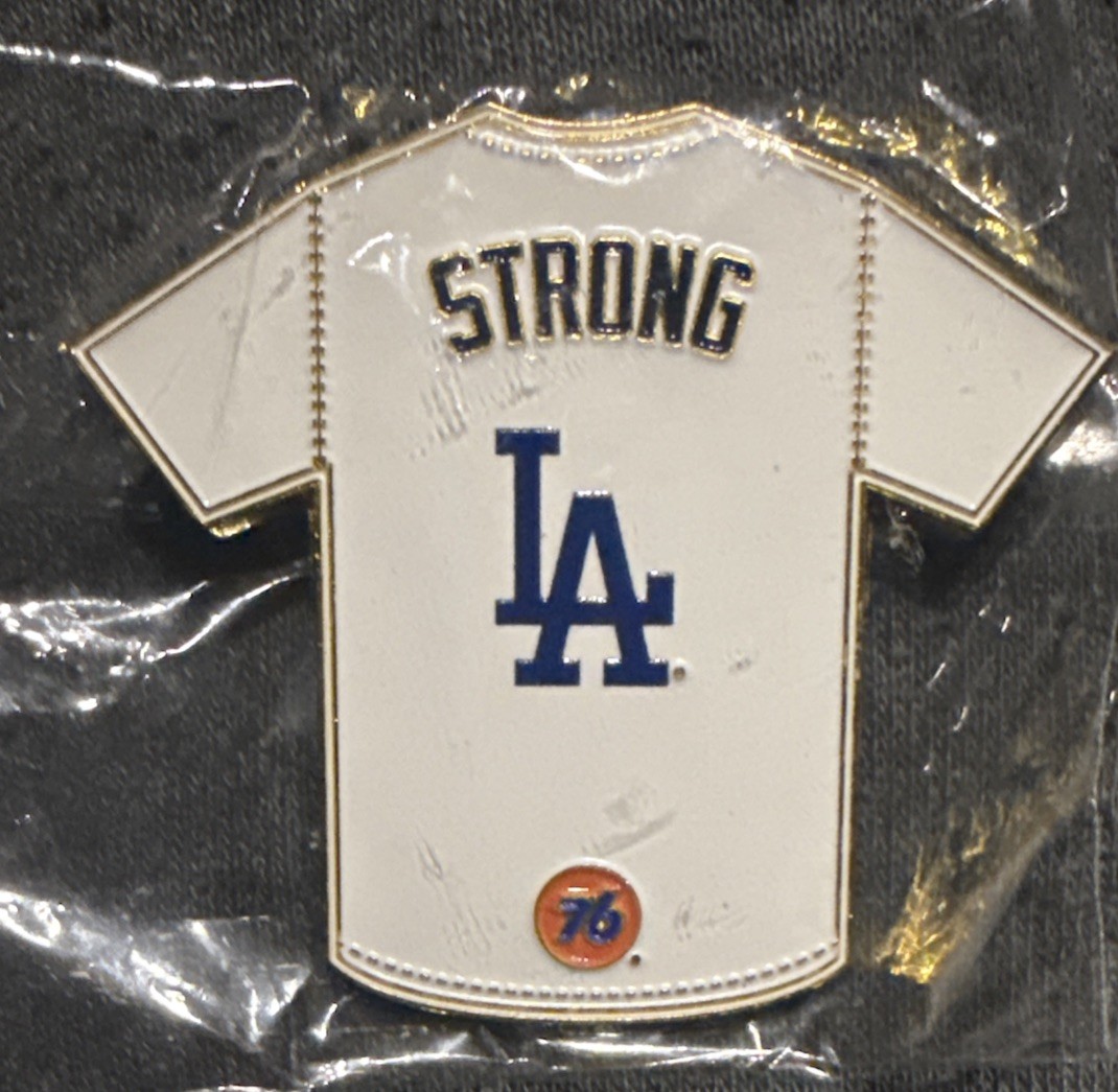 Los Angeles Dodgers Pin Unocal 76 2025 Promo LA Strong Jersey Pin LA New