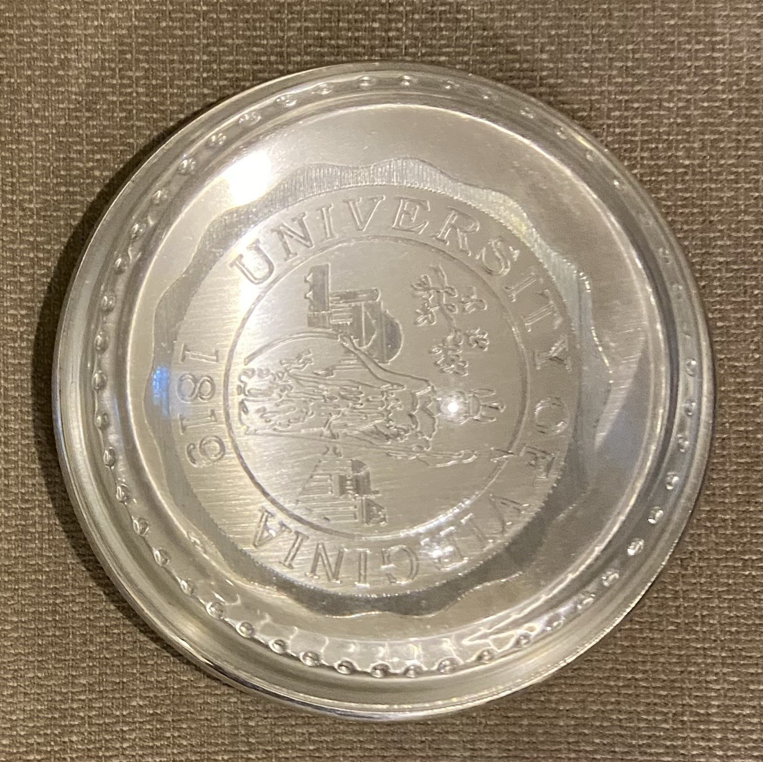 Salisbury Pewter Handcrafted Paperweight Univ. Of Virginia 3”