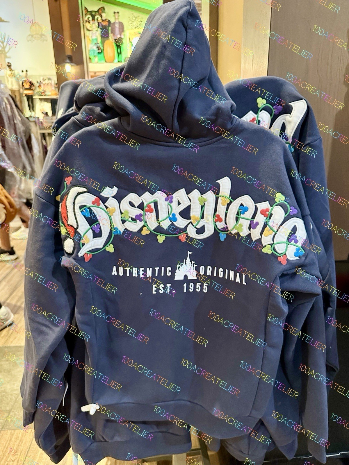 Disneyland Christmas 2026 Mickey Mouse Lights Spirit Zip-Up Hoodie New ALL SIZES