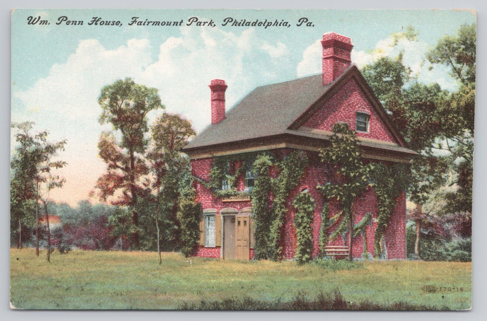 Postcard William Penn House Fairmount Park Philadelphia Pennsylvania c1900s
