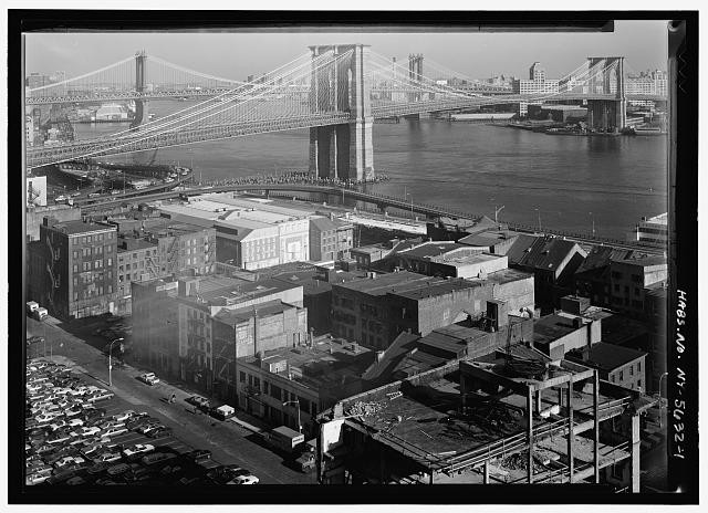 View looking to Water Street with Peck Slip in the background. - South Street