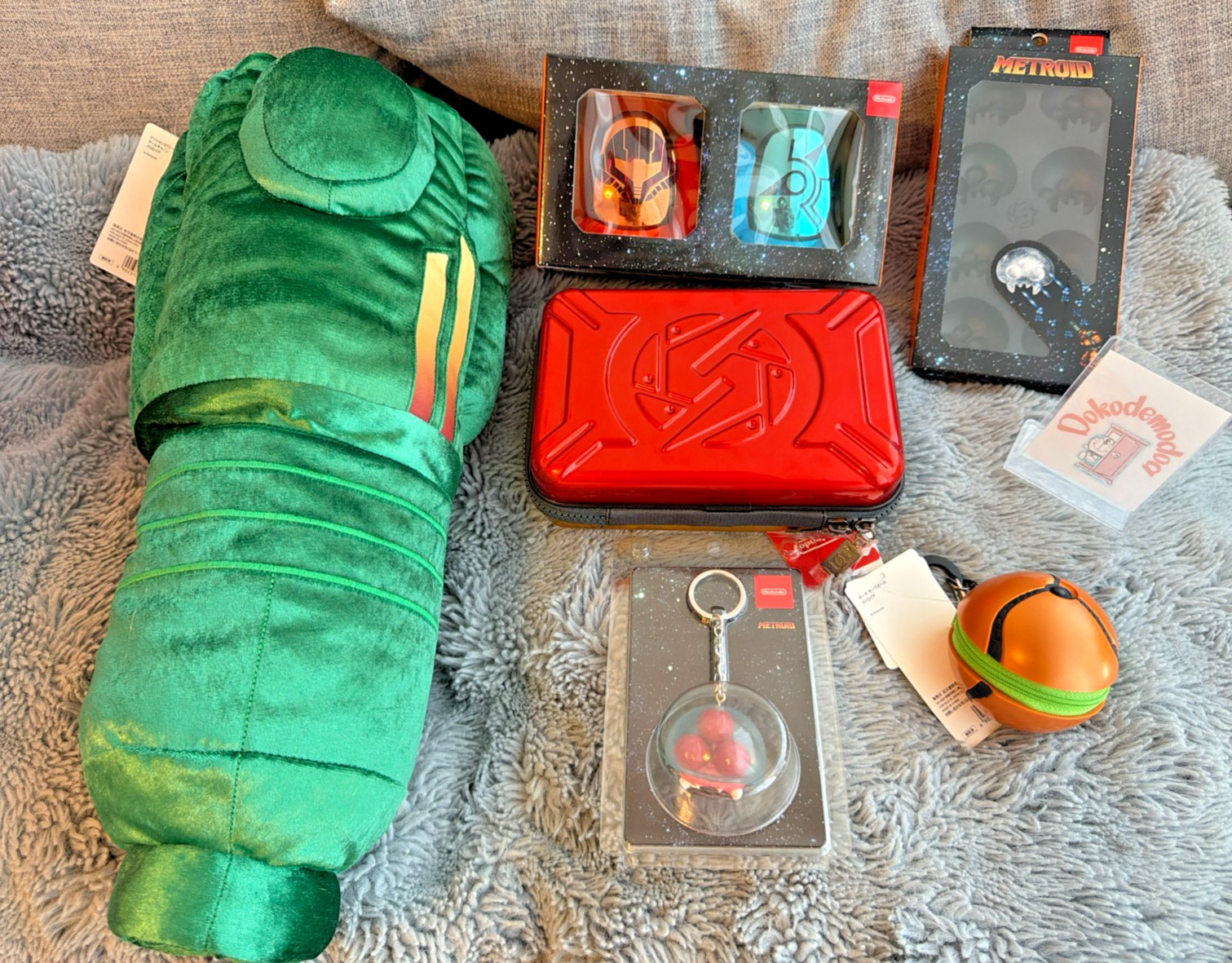 Nintendo Metroid Samus Cushion,Pouch,Glass,Keyring,Case,Silicone tray Set of 6