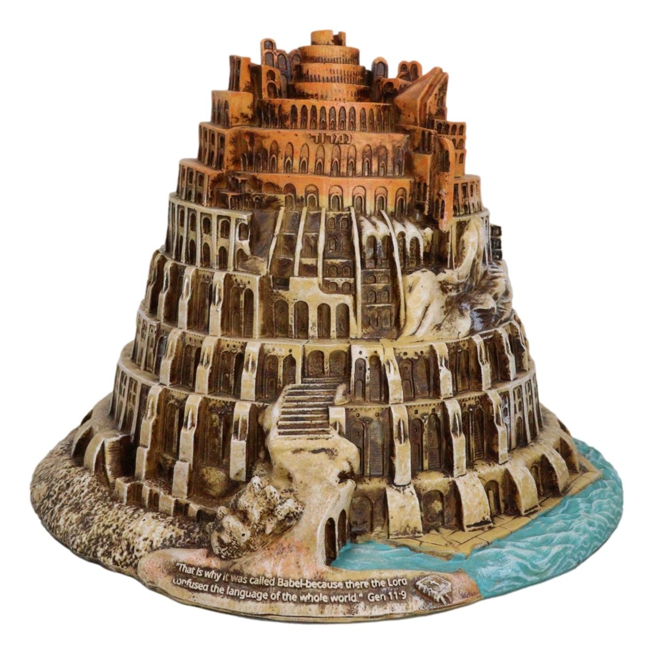 Old Testament Judeo Christian Abandoned Tower of Babel Archaeological Figurine