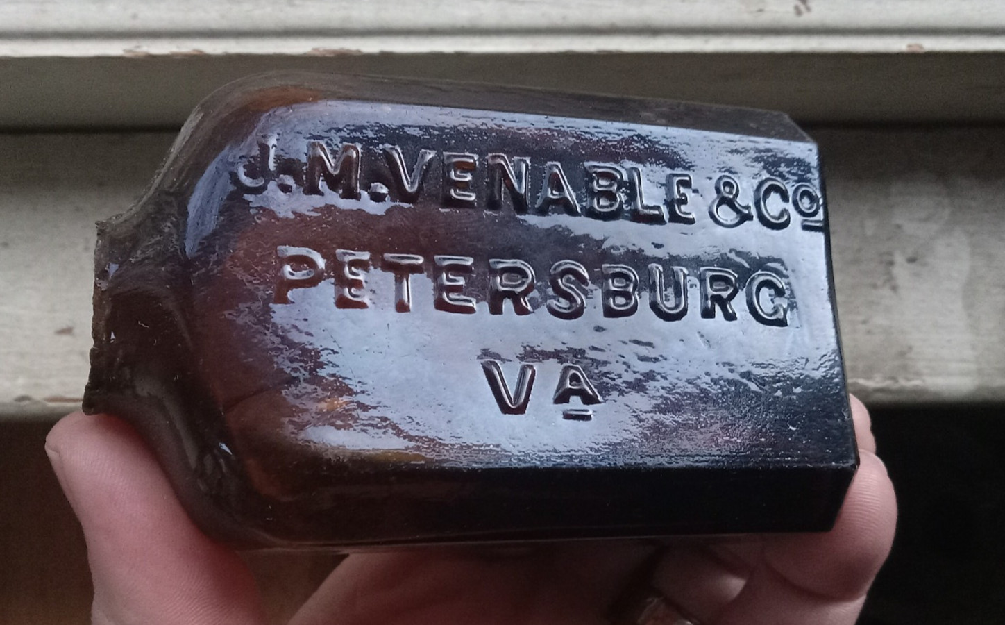 1860 RARE J.M.VENABBE & CO PETERSBURG,VA CIVIL WAR ERA HINGE MOLD SNUFF BOTTLE