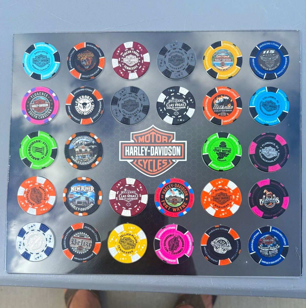 Harley-Davidson Poker Chip Collection  28pc