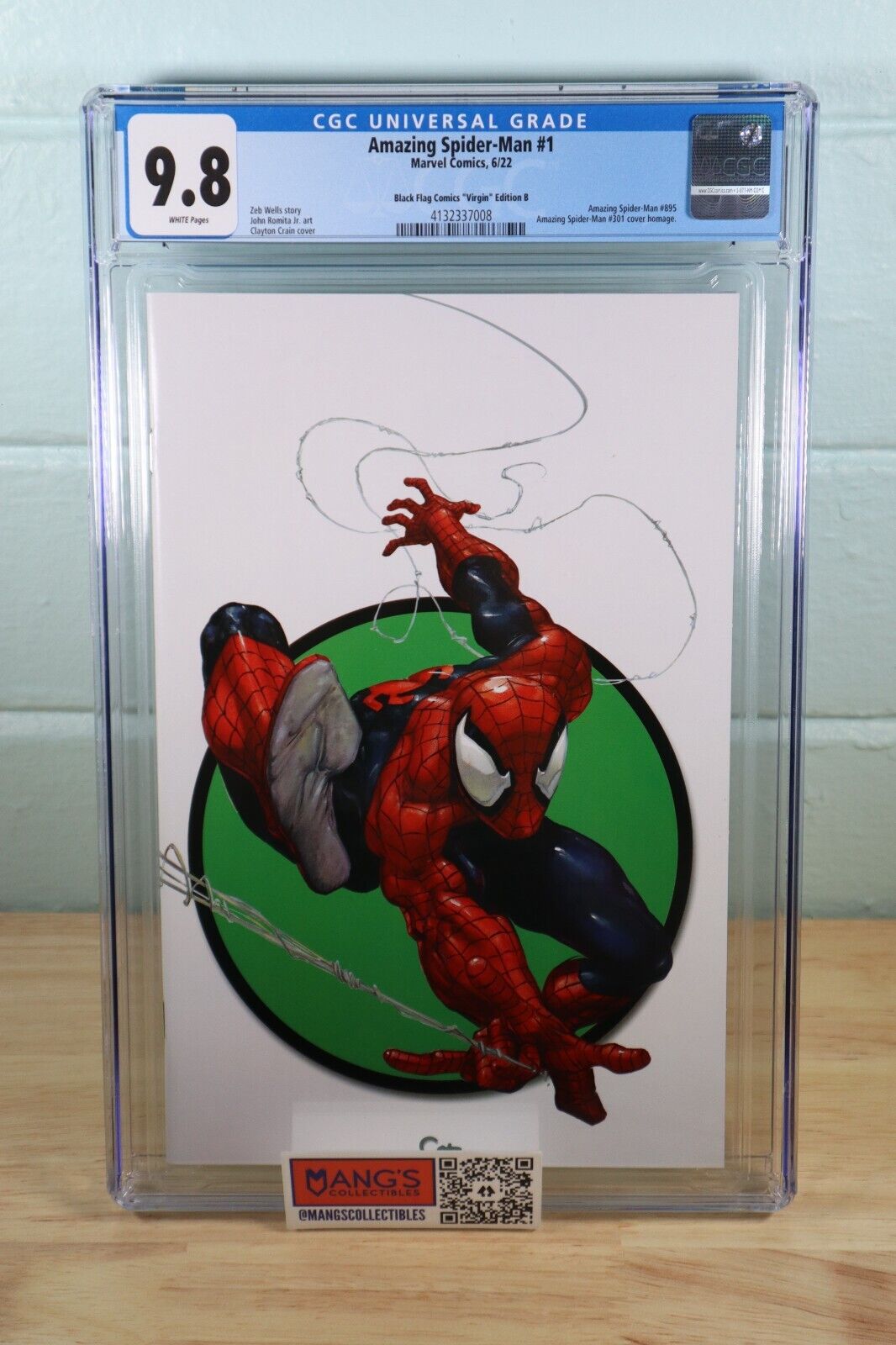 The Amazing Spider-Man #1 C2E2 Clayton Crain Virgin Variant CGC 9.8