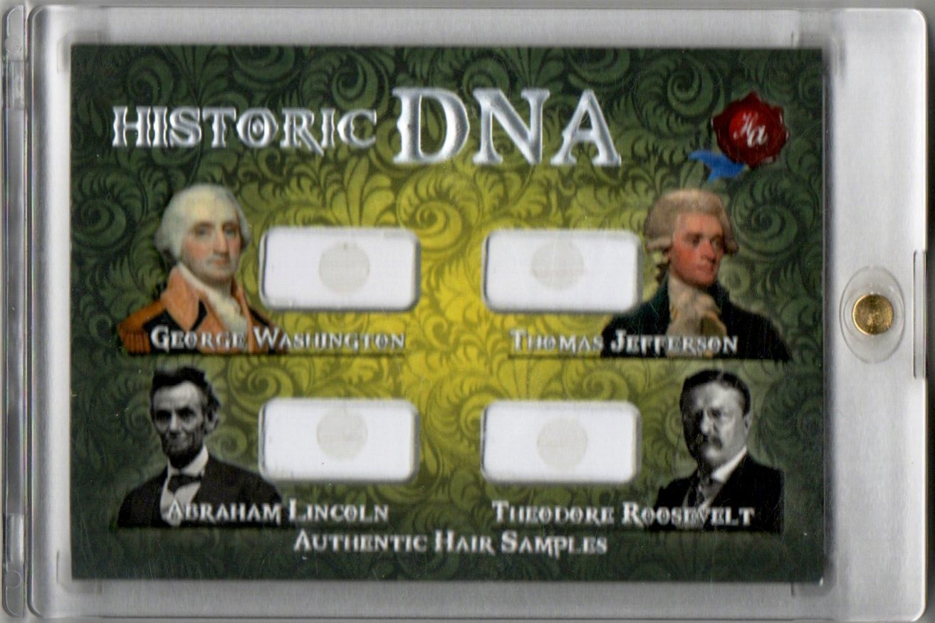2022 Historic DNA GEORGE WASHINGTON LINCOLN JEFFERSON ROOSEVELT Hair Relic /10