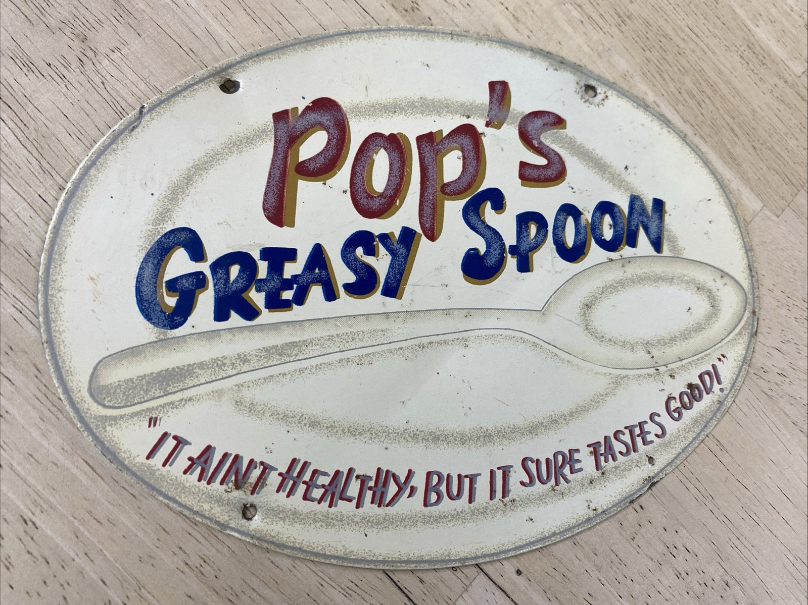 Pop's Greasy Spoon Metal Sign 8
