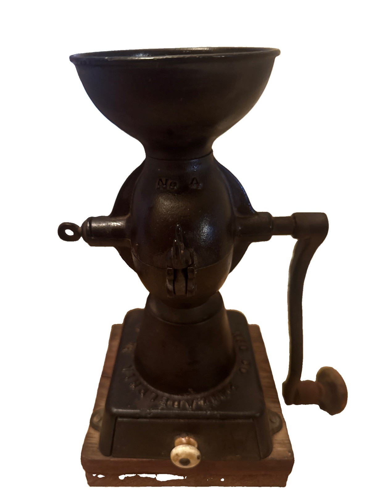 Antique Enterprise MFG Co. Cast Iron Coffee Grinder pt 1873 #4 USA Antique Enterprise MFG Co. Cast Iron Coffee Grinder pt 1873 #4 USA