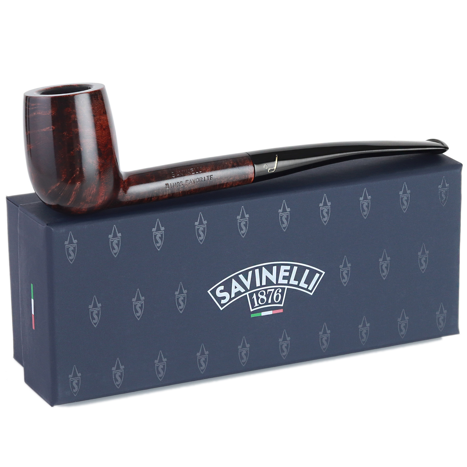 Savinelli Bing's Favorite Smooth Finish, Straight Billiard Tobacco Pipe, 6mm