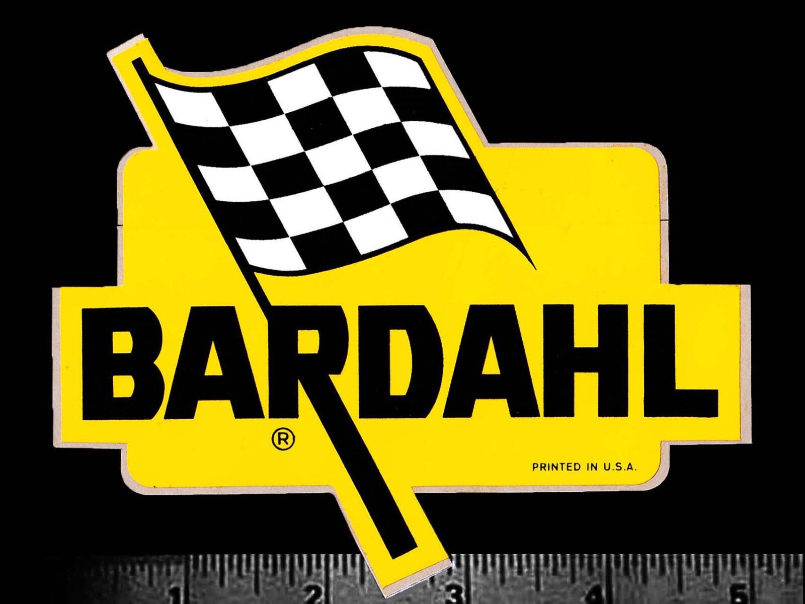 BARDAHL Flag - Original Vintage 1960's Racing Decal/Sticker 