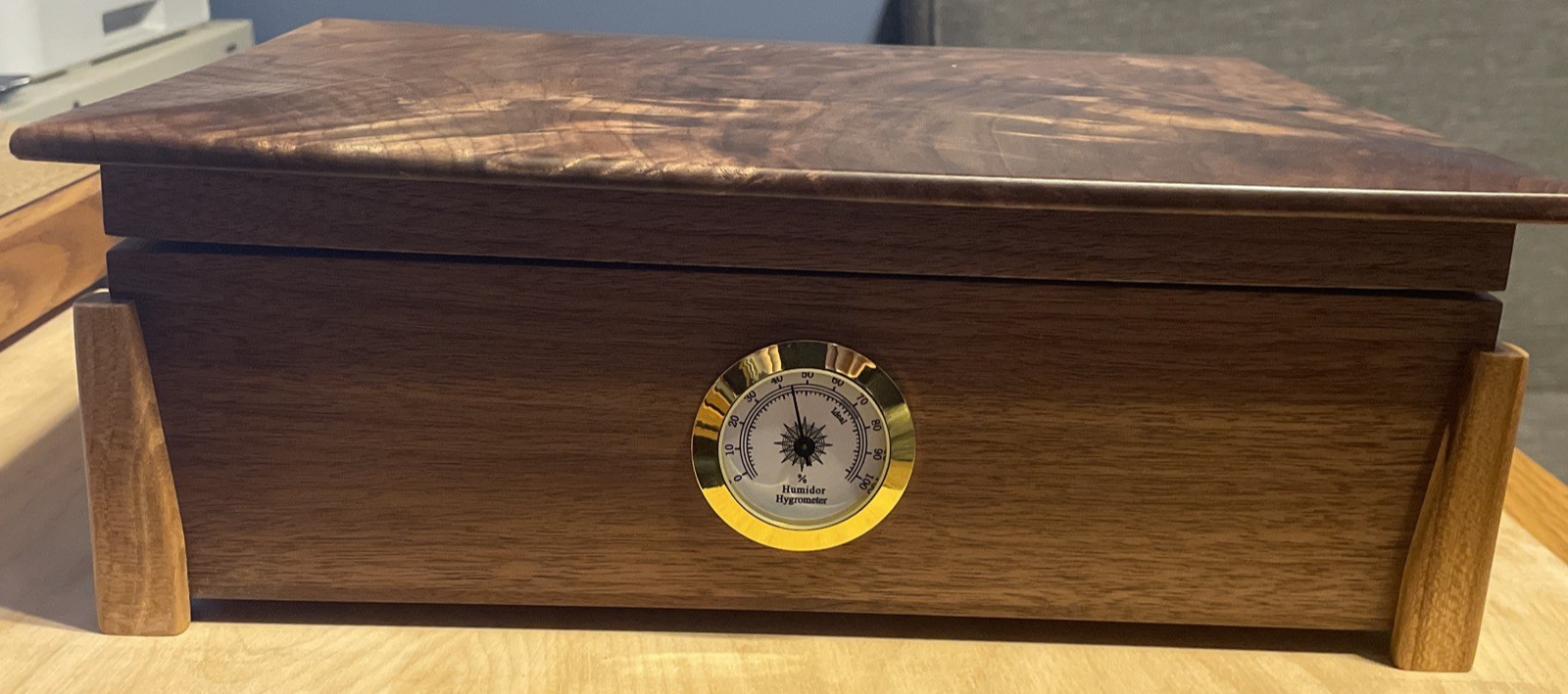 Handcrafted humidor with rugged charm for your finest cigars