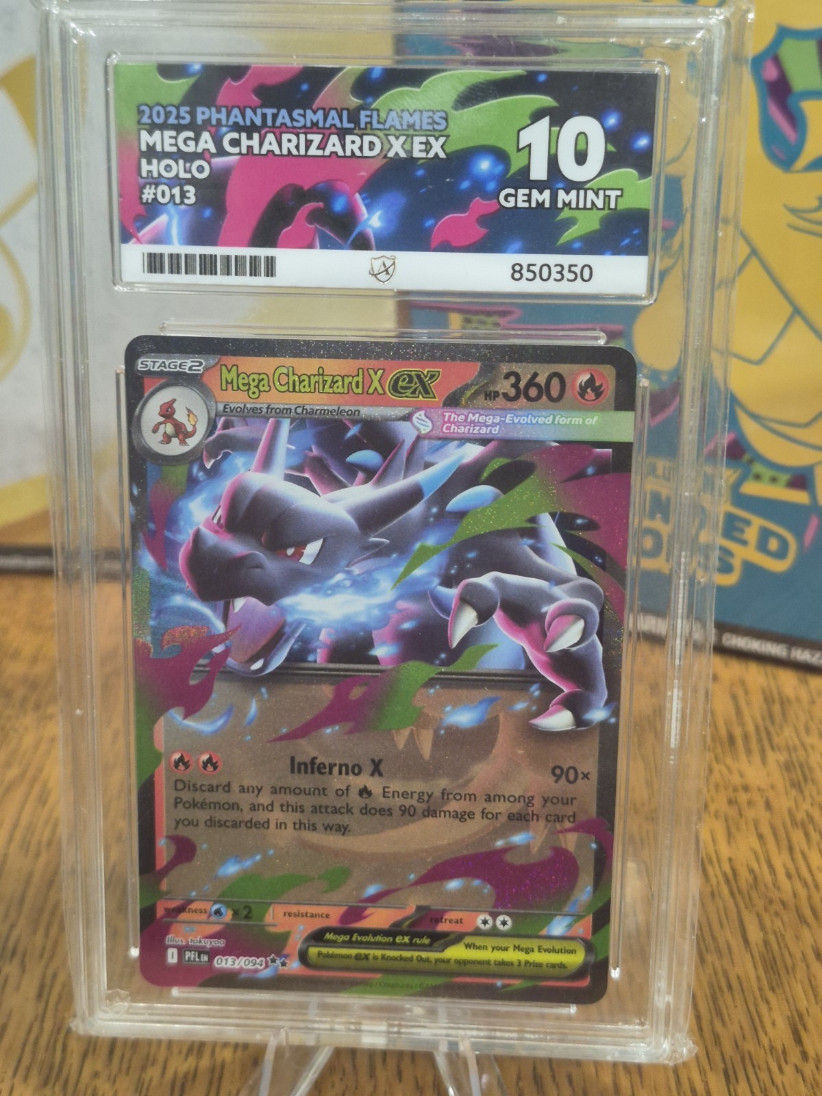 Japanese Mega Charizard X ex Double Rare (013/080) Pokémon Inferno Grade 10