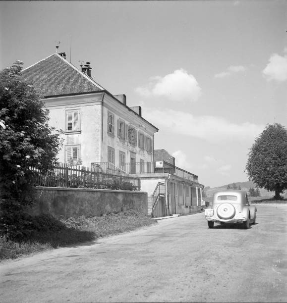 Auberge de la Cantine in Avry devant Pont 1948 Switzerland Germany Old Photo 1 Auberge de la Cantine in Avry devant Pont 1948 Switzerland Germany Old Photo 1