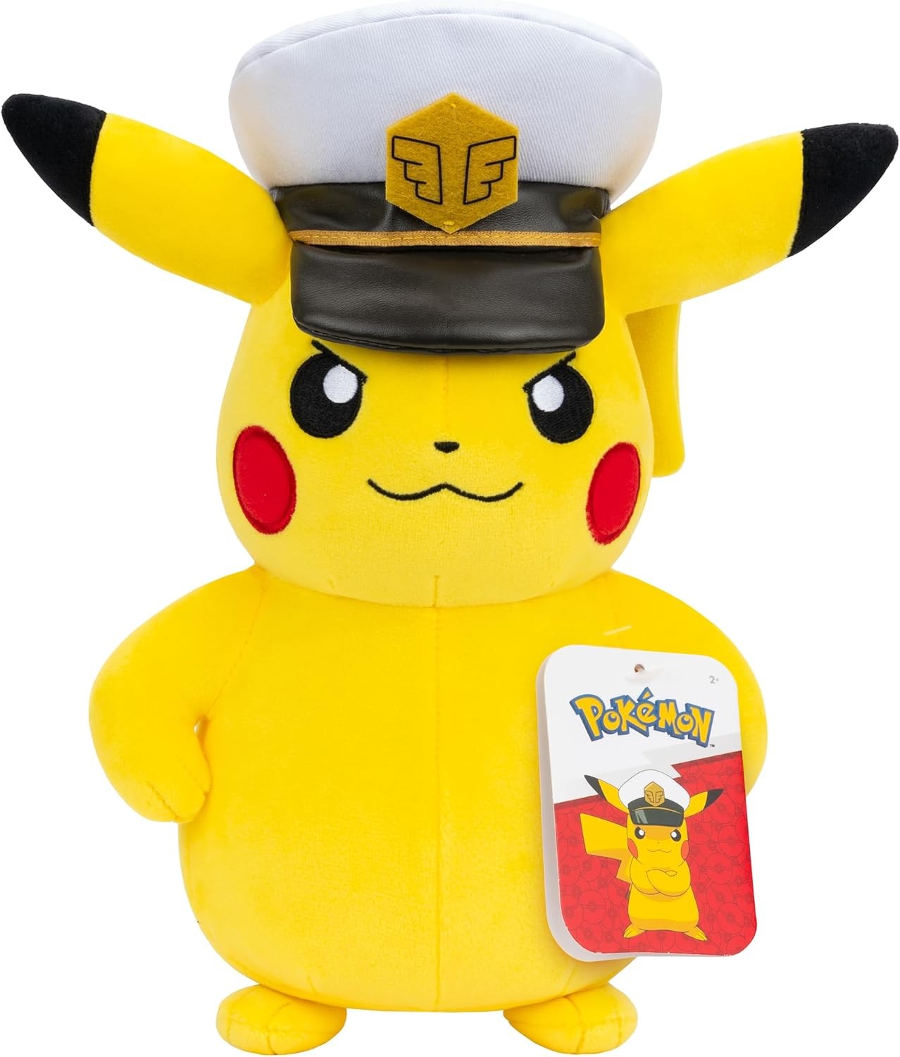 Pokemon Captain Pikachu Plush - 8-Inch Soft Plush with Captain’s Hat and...